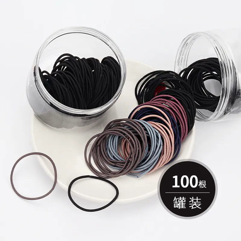 Minimalist Korean Style Thin Hair Ties for Women – Small Elastic Rubber Bands for Ponytails, Trendy Instagram-Worthy Hair Rings, Elegant Girly Hair Accessories for Daily Styling